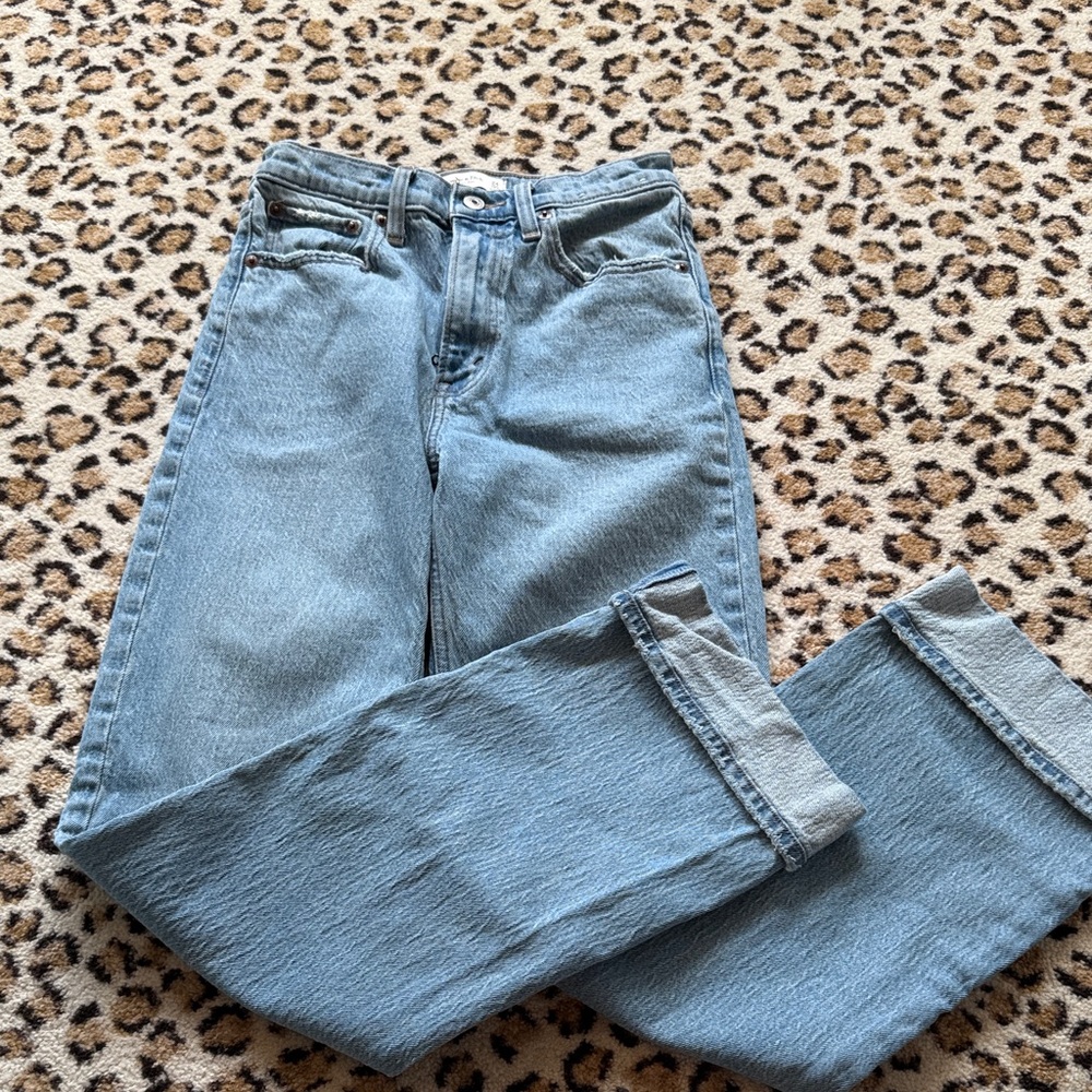 Abercrombie & Fitch Pale Blue Straight Leg Jeans